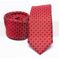  Prémium slim nyakkendő - Piros kockás nyakkendő