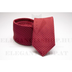 Prémium slim nyakkendő - Piros pöttyös