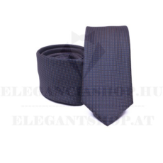  Prémium slim nyakkendő - Sötétkék aprómintás
