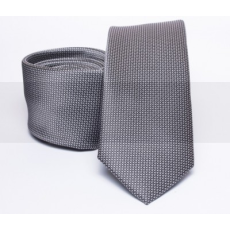  Prémium slim nyakkendő - Szürke aprómintás
