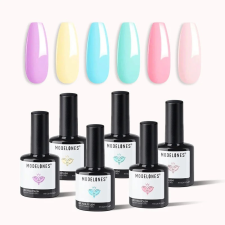  Prémium Tavaszi–Nyári Pasztell Gél Lakk Készlet – 6 gyönyörű árnyalat lakk zselé