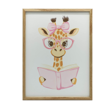 PREMIUM VÁSZNAFESTÉS MOSOLYOGÓ ZSIRÁF 70x100 CM KERET NÉLKÜL grafika, keretezett kép