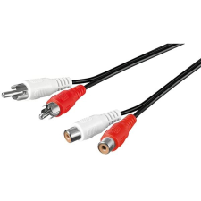 PremiumCord 2x cinch (M) - 2x cinch (F), 10m kábel és adapter