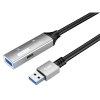 PremiumCord aktív kábel usb-a 3.2 gen1, hosszabbító, repeater, a - a, m/f, 10m, fekete ku3rep10al