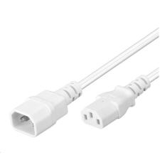 PremiumCord IEC Táp Fehér 3m kps3w kábel és adapter