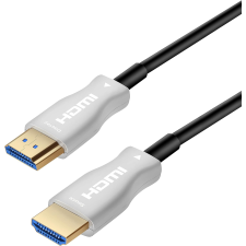 PremiumCord KPHDM2X15 Aktív optikai HDMI 2.0b - HDMI 2.0b Kábel - Fekete 15m kábel és adapter
