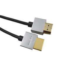 PremiumCord kphdmes15 Slim HDMI High Speed + Ethernet 1,5 m fekete kábel audió/videó kellék, kábel és adapter
