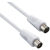 PremiumCord ktmf03 IEC apa-anya 75 Ohm 3 m fehér árnyékolt TV csatlakozó kábel