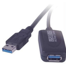 PremiumCord ku3rep5 USB 3.0 5m fekete átjátszó és hosszabbító kábel kábel és adapter