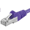 PremiumCord Patch kábel CAT6a S-FTP, RJ45-RJ45, AWG 26/7 5m lila