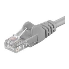 PremiumCord Patch kábel UTP CAT6, 10 m, szürke kábel és adapter
