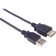 PremiumCord USB 2.0 2m, fekete, hosszabbító kábel és adapter