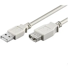 PremiumCord USB 2.0 hosszabbító 5 m, fehér kábel és adapter