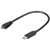 PremiumCord USB 2.0 Type C Micro USB Átalakító Fekete 20cm kur31-02