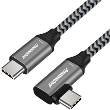 PremiumCord USB-C hajlított kábel (USB 3.2 GEN 2, 3 A, 60 W, 20 Gbit/s ) pamut borítás 0,5 m kábel és adapter