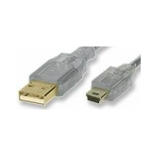 PremiumCord USB kábel AB mini 5pin 2m kábel és adapter