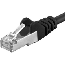PremiumCord UTP CAT6A Összekötő Fekete 2m sp6asftp020C (sp6asftp020C) kábel és adapter