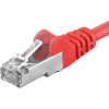 PremiumCord UTP CAT6A Összekötő Piros 25cm sp6asftp002R (sp6asftp002R)