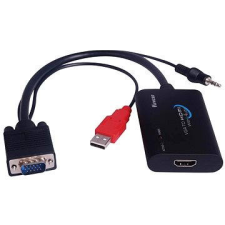 PremiumCord VGA + Audio Converter -&amp;gt, HDMI kábel és adapter