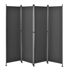 PremiumD Kültéri spanyolfal térelválasztó, harmonika paraván 170x215 cm sötétszürke kerti bútor