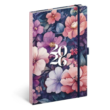 Presco Határidőnapló REALSYSTEM 130x210 mm 2 hét oldalpáronként sárga lapos Bouquet 2026. határidőnapló