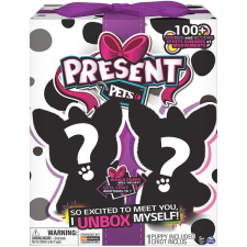  Present Pets: Interaktív meglepetés kutyus - lila plüssfigura
