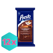  PRESTO nedves törlőkendő Bútorápoló 72db/cs KARTON - 12 db tisztító- és takarítószer, higiénia