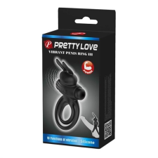 Pretty Love Vibrant Penis Ring 3 Black péniszgyűrű