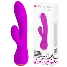 Pretty Love Zachary lila vibrátor, ívelt kialakítású, sima felületű, 12 rezgési funkció vibrátorok
