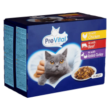 PreVital alutasakos macskaeledel vegyes zselében 12x100g macskaeledel