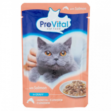 Prevital Alutasakos teljes értékű macskaeledel lazaccal 100 g macskaeledel