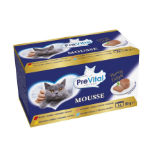 PreVital Nedves Macskaeledel Mousse vegyes felnőtt 4x85g - 340g macskaeledel