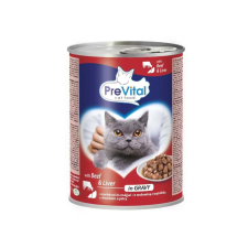 PreVital PreVital Nedves Macskaeledel marha-máj - 415g macskaeledel