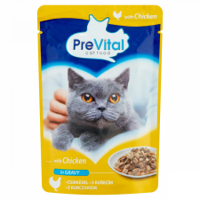 PreVital teljes értékű állateledel felnőtt macskák számára csirkével szószban 100 g macskaeledel