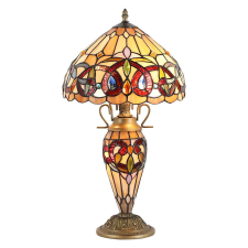 Prezent 1706 Tiffany asztali lámpa, 2x60W E27+1x7W E14 világítás