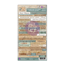 Prima Marketing The Home Baker Chipboard matrica Chipboard Stickers (1 db) dekorációs kellék