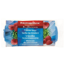 PRIMAPACK fagyasztótasak 6 l, 20 db papírárú, csomagoló és tárolóeszköz