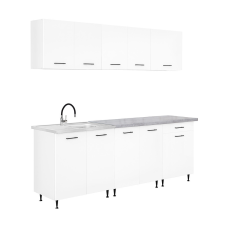  Primo 220 konyhabútor fehér, chromix munkalappal bútor