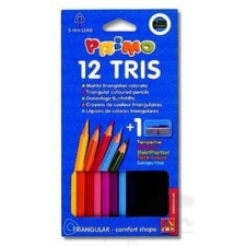Primo színesceruza készlet 12db-os + hegyező normál háromszög 515TRIS12 színes ceruza