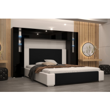 Prince Panama 8 hálószoba bútorkészlet magasfényű fekete (240cm) bútor