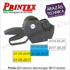  PRINTEX Z20 kétsoros árazó - dátumozógép (10+10 karakter) árazógép
