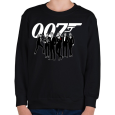 PRINTFASHION 007 Crew - Gyerek pulóver - Fekete