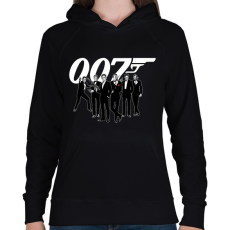 PRINTFASHION 007 Crew - Női kapucnis pulóver - Fekete