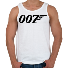 PRINTFASHION 007 logo - Férfi atléta - Fehér atléta, trikó