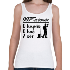 PRINTFASHION 007 ügynök horgász - Női atléta - Fehér női trikó