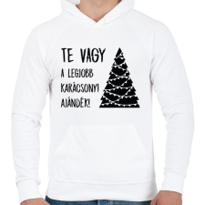 PRINTFASHION 02_legjobb kari-01-02 - Férfi kapucnis pulóver - Fehér férfi pulóver, kardigán