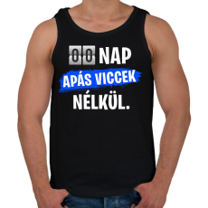 PRINTFASHION 0 nap apás viccek nélkül - Férfi atléta - Fekete