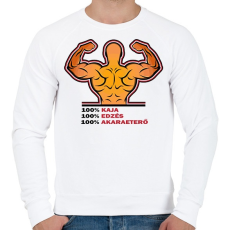 PRINTFASHION 100%-ban rajtad áll! - Férfi pulóver - Fehér