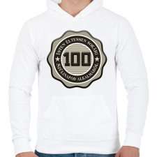 PRINTFASHION 100 - Férfi kapucnis pulóver - Fehér férfi pulóver, kardigán