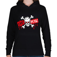 PRINTFASHION 100% Punk - Női kapucnis pulóver - Fekete